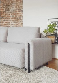 Divano grigio allungabile/con contenitore e rivestimento in velluto a coste 244 cm Arcadova – ELTAP