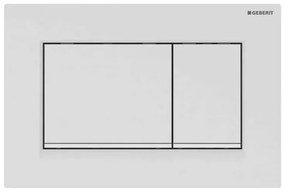Placca di comando Geberit Sigma30 bianco opaco con inserto bianco lucido