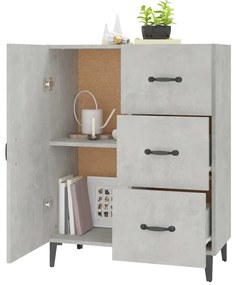 Credenza grigio cemento 69,5x34x90 cm in legno multistrato