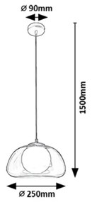 Rabalux 72274 - Lampadario a sospensione con filo ELOWEN 1xG9/5W/230V limpido