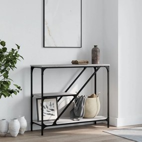 Tavolino Consolle Grigio Sonoma 88,5x30x75 Cm Legno Multistrato /