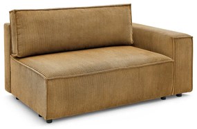 Modulo divano in velluto a coste color senape, angolo destro Nihad modular - Bobochic Paris