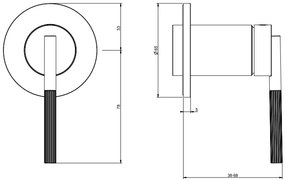 Parte esterna comando remoto lavabo a parete 1 via parte incasso non inclusa cromo 63609 gessi