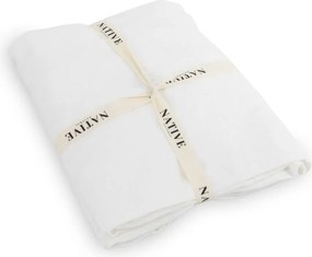 Set copripiumino e federa bianco in lino per letto singolo 135x200 cm Blanco – Native Natural