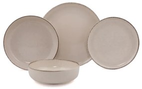 Set da tavola 16 pezzi beige in porcellana