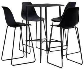 Set Da Bar 5 Pz İn Plastica Nero /