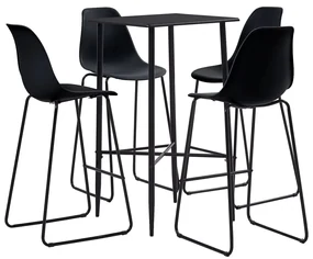Set Da Bar 5 Pz İn Plastica Nero /
