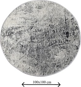 Tappetino per il bagno grigio ø 100 cm Evidence – Foutastic