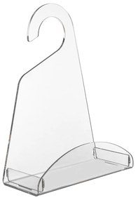 Mensola doccia Clio con gruccia 24x31,5x10 cm trasparente Iplex