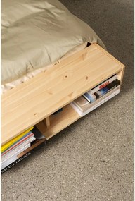 Letto matrimoniale di colore naturale in pino massiccio con rete inclusa 180x200 cm Merge – Karup Design