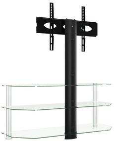 Supporto tv angolare 3 livelli per 32-70 pollici nero e argento