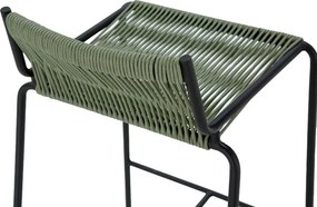 Sgabello da bar verde in metallo (altezza della seduta 65 cm) Emily – Marckeric