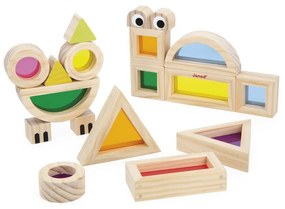 Gioco sensoriale in legno - blocchi e schede - 12 pezzi