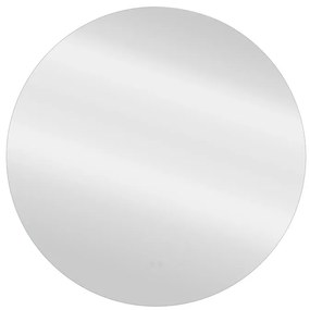 Specchio con illuminazione integrata bagno tondo SENSEA L 100 x H 100 x P 3 cm grigio / argento
