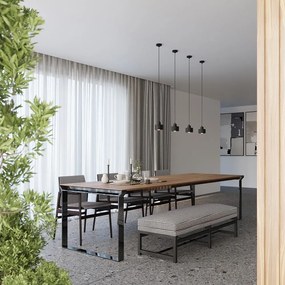 Lampada a sospensione nera ø 12 cm Alastro - Sollux