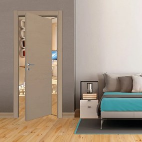 Porta interna rototraslante Mast in MDF laccato colore tortora, L 90 x H 210 cm, apertura reversibile