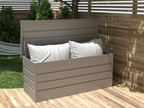 Baule portaoggetti da giardino in Acciaio galvanizzato Grigio 750 litri - TOMASO