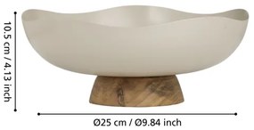 Eglo 427509 - Vassoio decorativo MONYWA diametro 25 cm beige