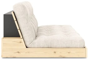 Divano letto in velluto a coste bianco 196 cm Base - Karup Design