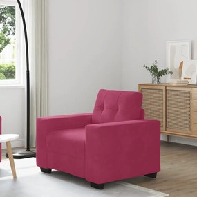 Divano Sedia Rosso Vino 60 Cm Velluto /