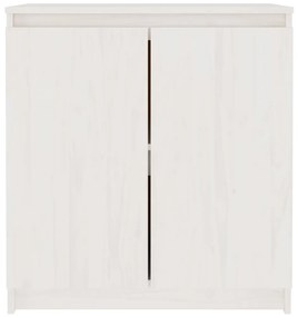 Armadietto bianco 60x36x65 cm in legno massello di pino