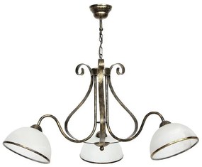 Lampadario a sospensione con catena ANTICA 3xE27/60W/230V