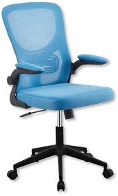 Poltrona Ufficio Alice in Tessuto Traspirante Blu con Base in Nylon Nero