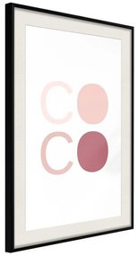 Poster  Different Shades of Coco  Cornice Quadri Cornice nera con pass-partout, Larghezza x Altezza Home decor 20x30