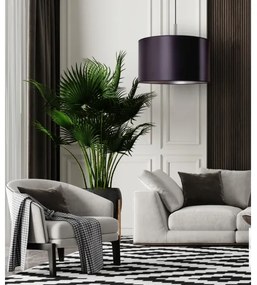 Duolla - Lampadario a sospensione con filo CANNES 1xE27/15W/230V diametro 50 cm nero/argento