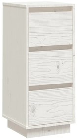 Credenza bianca 32x34x75 cm in legno massello di pino