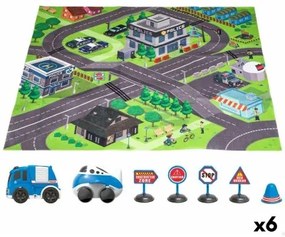 Tappeto da gioco Speed  Go Accessori Veicoli Autostrada Stoffa Plastica (6 Unità)