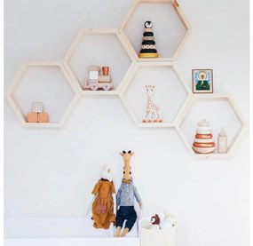 SET 5x Mensola da parete RAF 36x31 cm abete