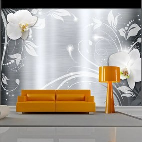 Fotomurale Orchids on steel