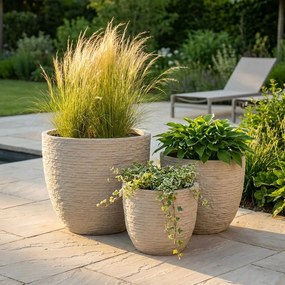 CICLA - set di 3 vasi da giardino