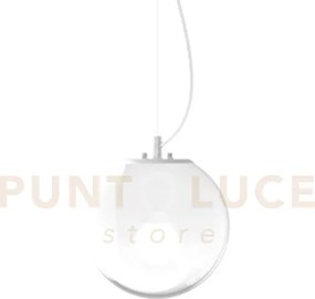 Mapa clear lampadario sospeso in vetro opale d.20cm 1 luce attacco e27