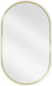 Mexen Loft Specchio da bagno ovale 85 x 50 cm, cornice oro spazzolato - 9851-085-050-000-50