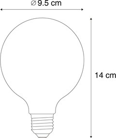 Lampadine LED Smart E27 dimmerabili G95 oro 7W 806 lm 1800-6500K