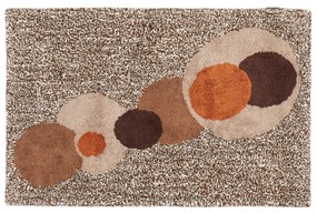 Tappeto d'arredo in Cotone Bolle 50x80 Carrara Moderno Brown