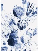 KEK Amsterdam Carta da parati panoramica Royal Blue Flowers 2 - Multicolor - 1.948m
