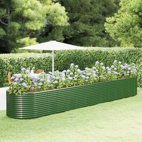 Letto Giardino Acciaio Verniciato Polvere 554x100x68cm Verde /