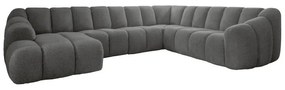 Divano angolare grigio (con penisola a destra/a U) Shell – Miuform