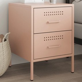 Comodino Rosa 36x39x50,5 Cm İn Acciaio /