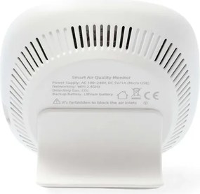 Nedis WIFISA20CBK-Smart monitor della qualità dell'aria con display a LED SmartLife Wi-Fi