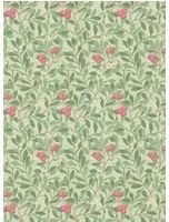Morris & Co Carta da parati Arbutus - Olive/ Pink