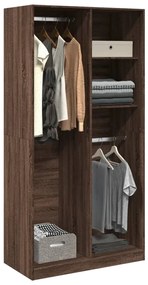 Armadio Rovere Marrone 100x50x200 Cm İn Legno Multistrato /