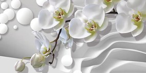 Quadro su tela – Orchidea su sfondo astratto