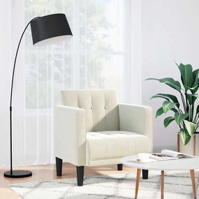 Divano Sedia Con Braccioli Crema 53 Cm İn Velluto /
