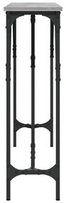 Tavolo consolle grigio sonoma 140x23x75 cm in legno multistrato