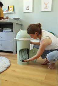 Cestino in plastica verde per pannolini 25 l Whale - Kindsgut
