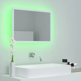 Specchio da Bagno con LED Bianco 60x8,5x37 cm in Acrilico
